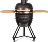Bol.com Patton Kamado Grill - Kamado 20" - Keramische barbecue - Classic Black - Large - Compleet - Mat zwart aanbieding