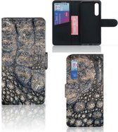 Housse en Cuir Etui de Protection pour Xiaomi Mi 9 SE Portefeuille Crocodile Imprimer