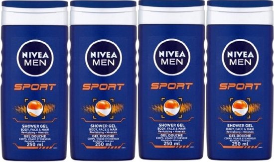 Nivea Douchegel Sport - For Men - Voordeelverpakking 4 x 250 ml