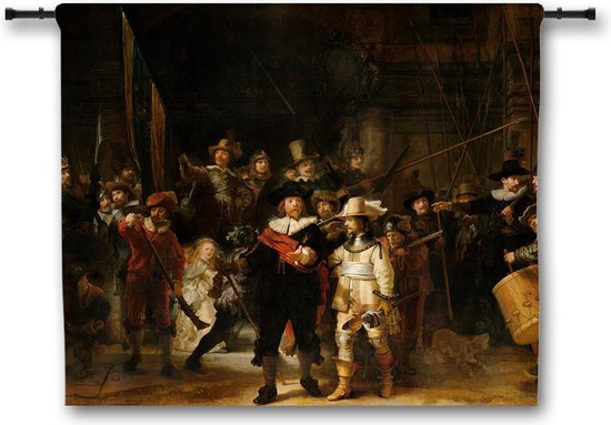 Wandkleed De Nachtwacht - Rembrandt van Rijn - 150x125 cm