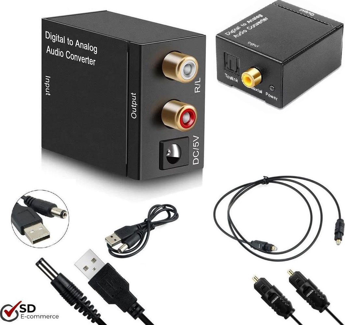Digital Audio Converter (DAC) - Digitaal naar analoog adapter DA-converter  - Optical USB / | bol.com