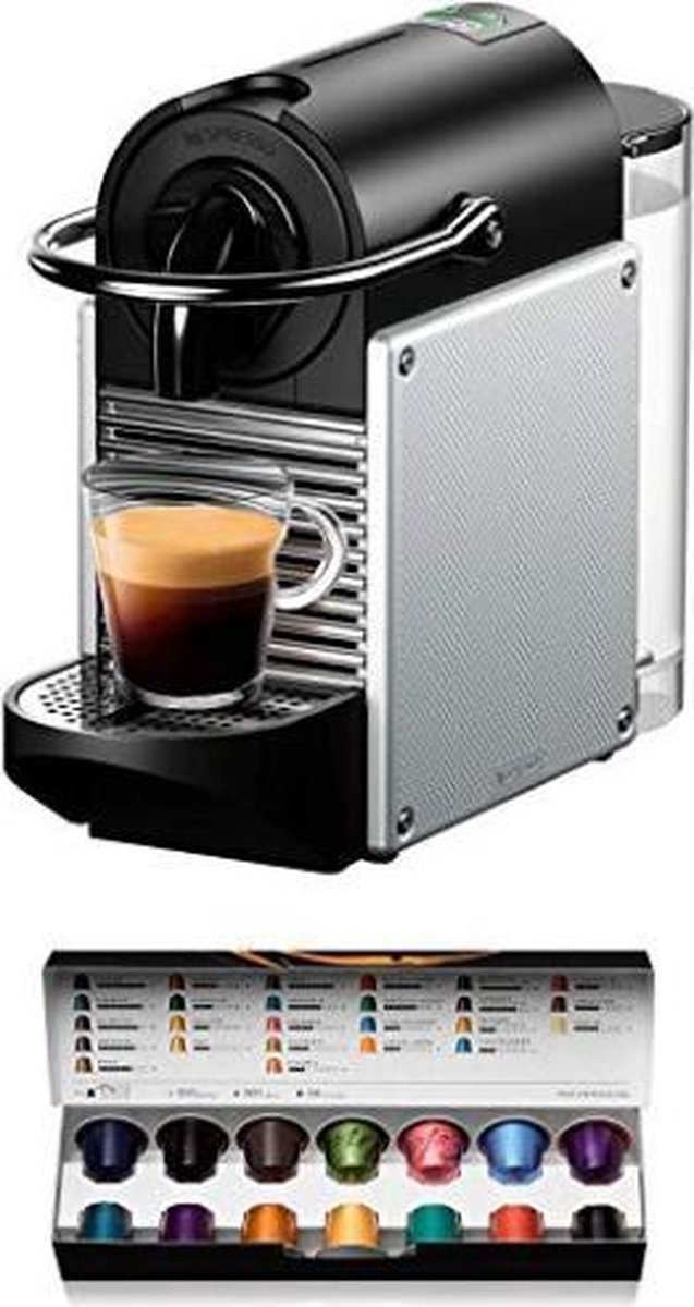 De'Longhi EN124.S Nespresso - Zilver - Zijwanden van gerecyclede Nespresso  capsules | bol.com