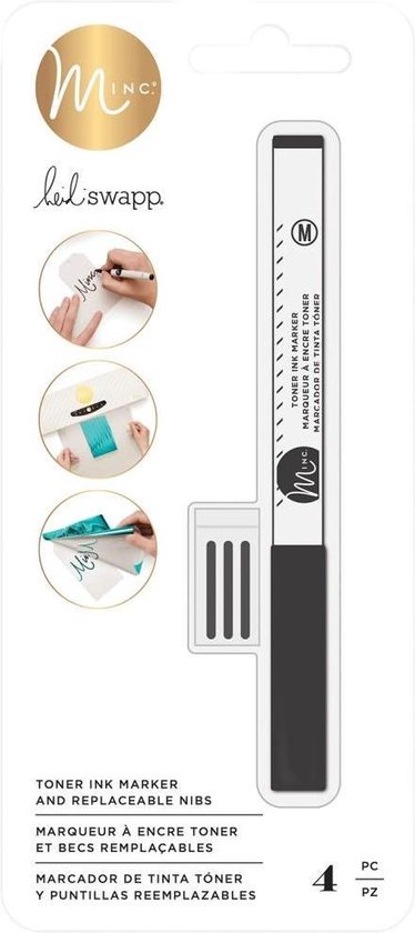American Crafts - Minc Ink Toner Pen - met 3 navulling nips - blister |  bol.com