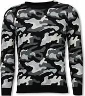 Military Trui - Camouflage Pullover - Grijs