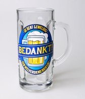 Bierpul - Bedankt! - Je bent geweldig - Gevuld met gemengde drop - In cadeauverpalling met gekleurd lint
