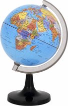 Draaiende Wereldbol op voet - 14 cm diameter - Realistische Wereldweergave - Ronde wereldkaart - Educatief