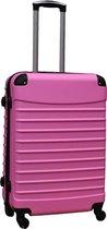Valise de voyage légère en ABS Travelerz avec serrure à combinaison rose pâle 69 litres (228-1)