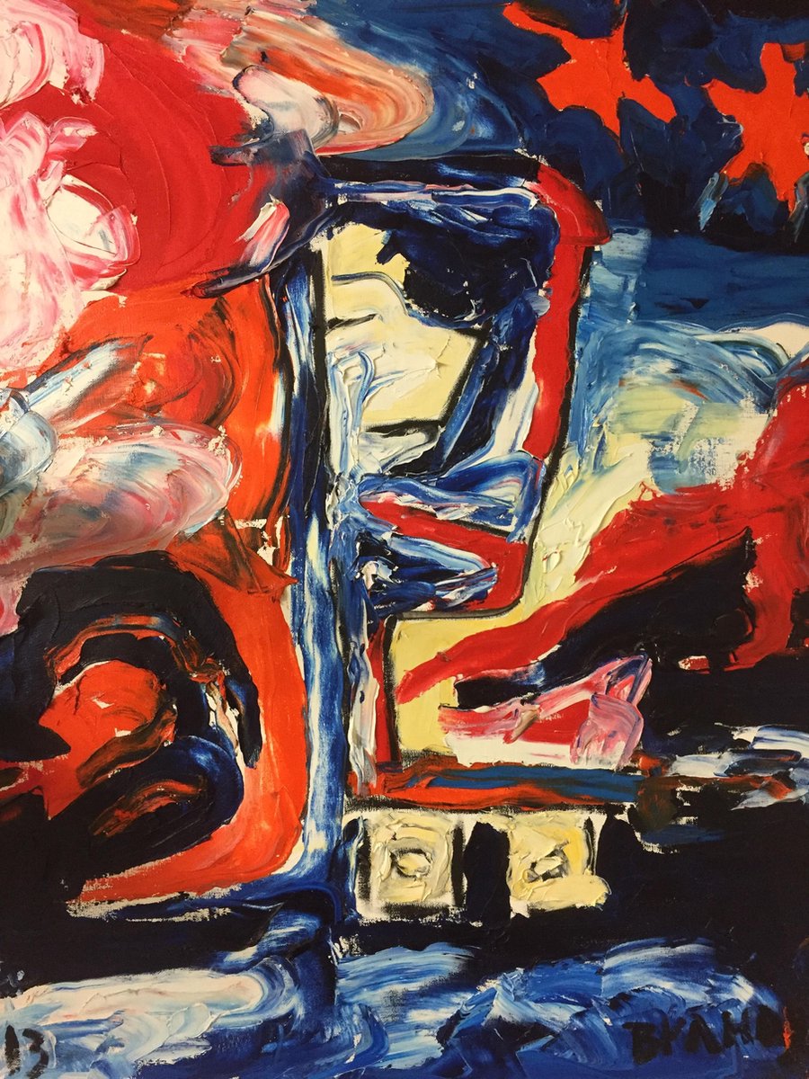 Olieverf schilderij Jim Brands Moderne kunst DUSHI
