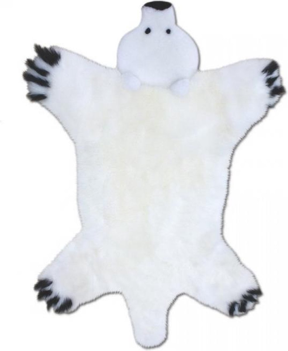 Schapenvacht Baby speeltapijt - ijsbeer - 130x80 cm