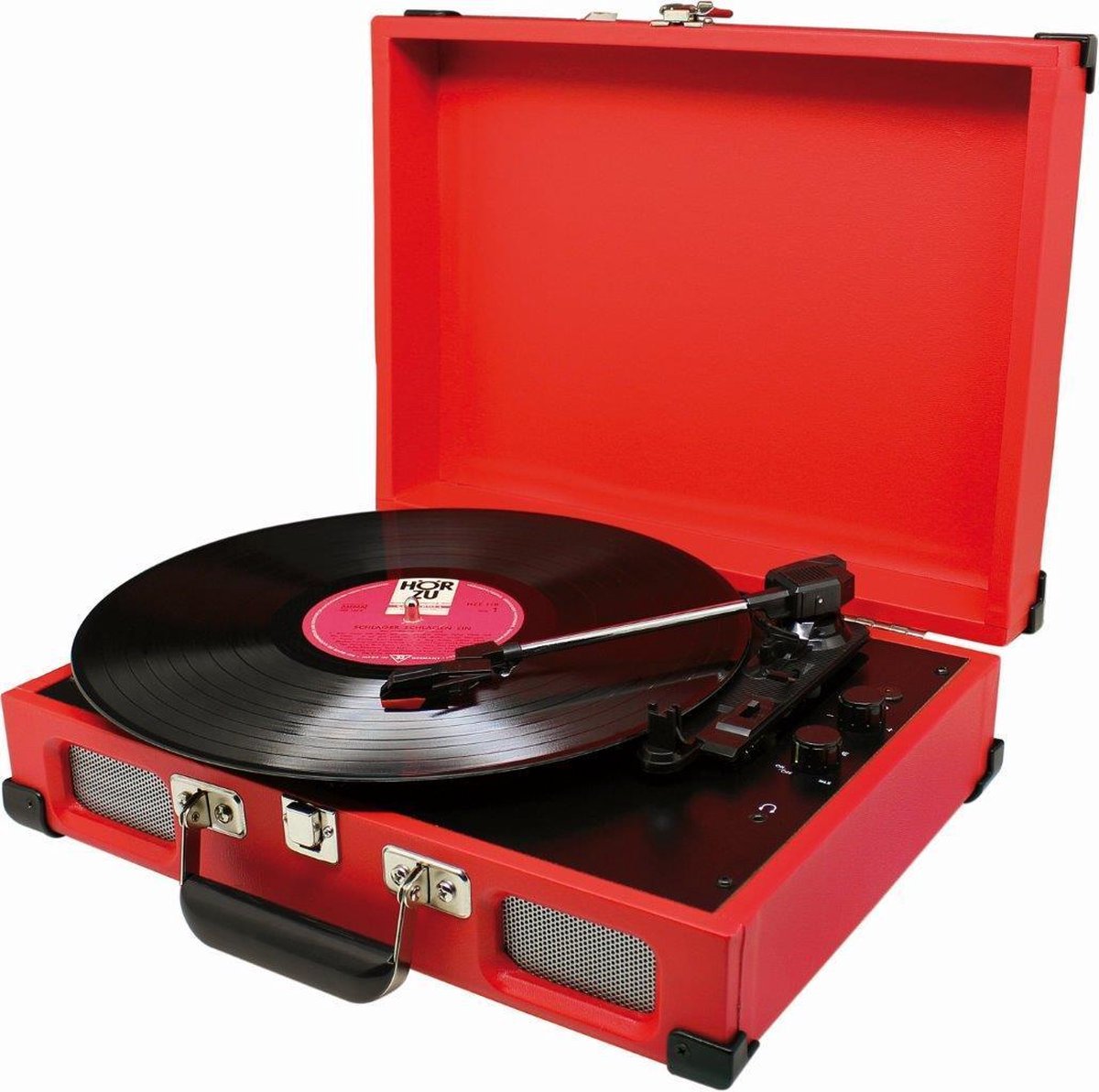 Soundmaster PL580RO - Koffermodel platenspeler rood