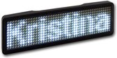 Sertronics LED naamplaatje 9.3x3cm zwarte rand - LED Kleur - Wit