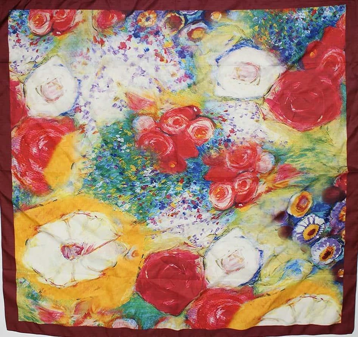 ThannaPhum kunst design sjaal 85 x 85 - different flowers