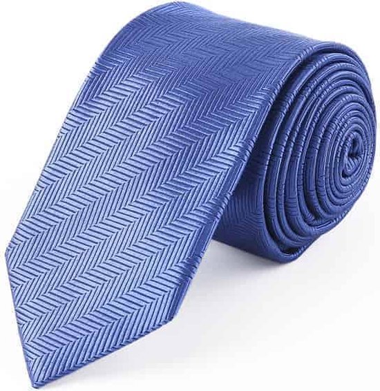 Rijd weg Jaarlijks kiespijn Zijden stropdassen - stropdas heren ThannaPhum Zijden stropdas blauw met  visgraat motief | bol.com