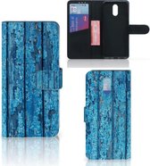 Smartphone Hoesje Nokia 2.3 Book Style Case Blauw Wood