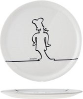 Pizzabord 31cm Wit Funnyline Zwart (set van 6) En Yourkitchen E-kookboek - Heerlijke Smulrecepten