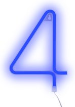 Neon LED Cijfer Blauw Blue 4