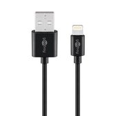 Lightning USB kabel voor Apple iPhone, iPad en iPod 1m Zwart