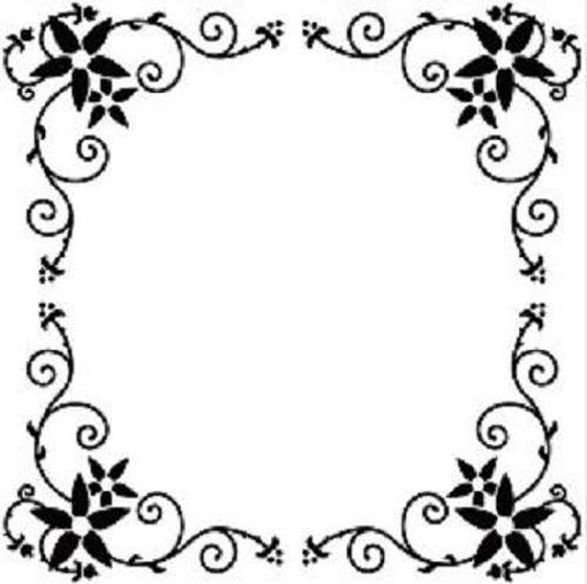 Nellie Snellen - Embossingfolder - Flower frame - Square - EFE009