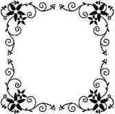 Nellie Snellen - Embossingfolder - Flower frame - Square - EFE009