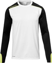 Uhlsport Tower  Sportshirt - Maat XL  - Mannen - wit/zwart/geel