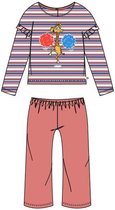 Woody pyjama meisjes - veelkleurig gestreept - giraf - 201-3-PLG-S/900 - maat 62