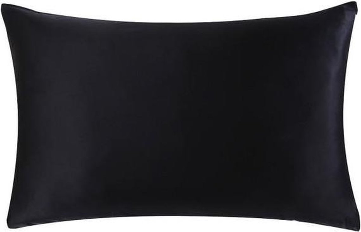 YOSMO - Zijden kussensloop - kleur zwart - 66 cm x 51 cm - 100% Zijde - Moerbei