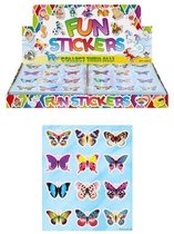 120 Stuks - Fun Stickers - Vlinders Stickervellen - Sticker Vlinder - Uitdeelcadeautjes - Uitdeel - Traktatie kinderen - Meisjes
