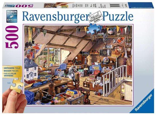 Ravensburger puzzel Oma's zolder - Legpuzzel - 500 stukjes | bol.com