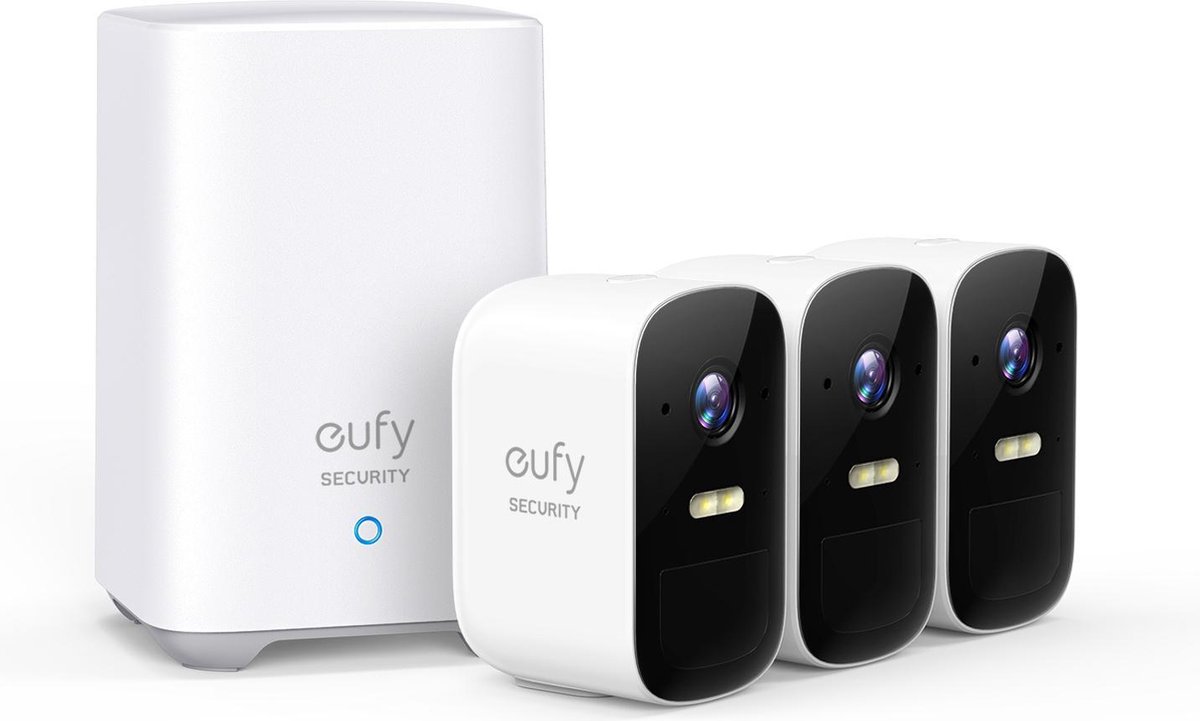 Afbeelding 2 van Eufy Cam 2C Draadloze Beveiligingsset - Inclusief Homebase 2 en 3 Camera's - Wit