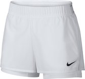 Nike Court Flex Short Sportbroek Dames - White/(Black) - Maat XL