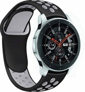 Geschikt voor Samsung Galaxy Watch sport band - zwart/grijs - 45mm / 46mm