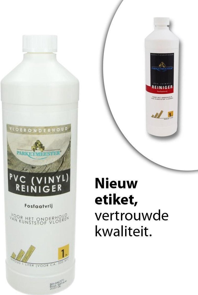 PVC vloer Reiniger 1 L Parketmeester - PVC Reinigen - Kunststof / Vinyl / PVC onderhoud vloer - PVC