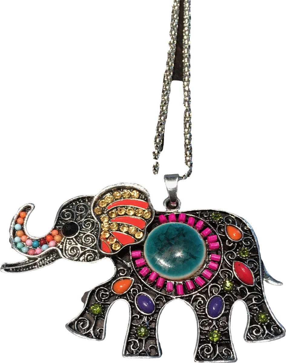Petra's Sieradenwereld - Olifanten ketting mix