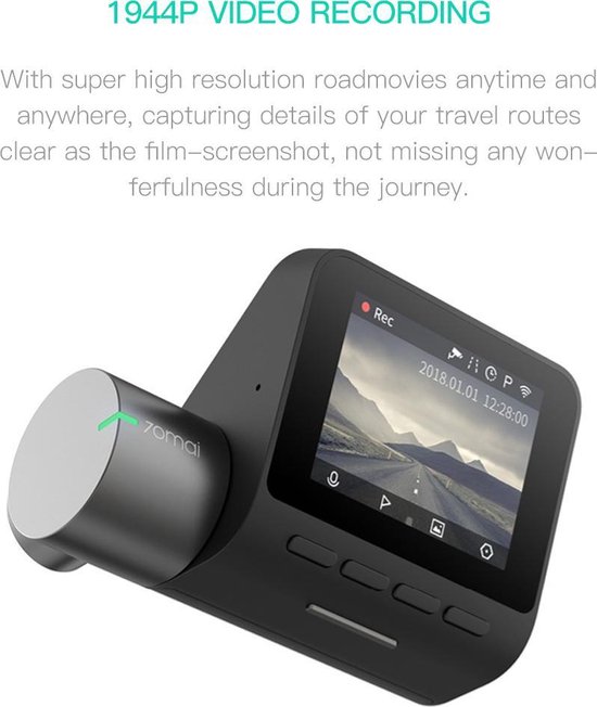 ochtendgloren Viva Hoelahoep Xiaomi 70mai Dash Cam Pro - Full HD 1944P - Snelheid en coördinaten - GPS -  WiFi -... | bol.com