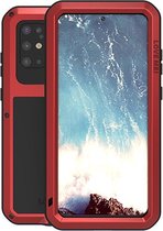 Samsung Galaxy S20 Plus (S20+) hoes - Love Mei - Metalen extreme protection case - Rood - GSM Hoes - Telefoonhoes Geschikt Voor: Samsung Galaxy S20 Plus (S20+)