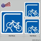 Fietsenstalling overdekte stalling stickers.