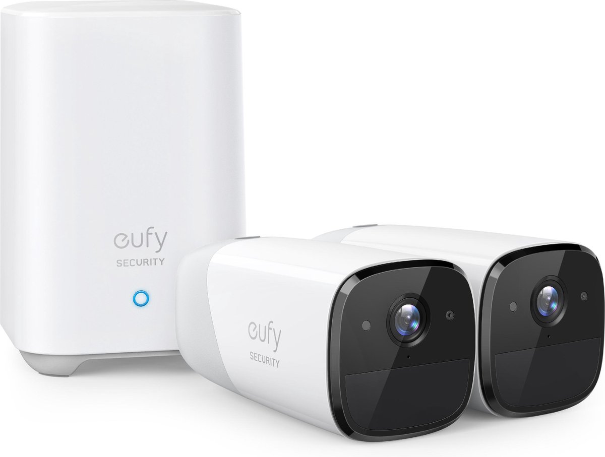 Eufycam 2 - 2 beveiligingscamera's / IP-camera's + basisstation - 365 dagen batterij - Voor binnen &