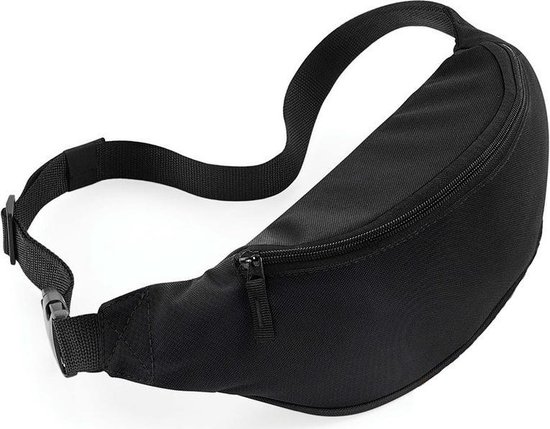 Heuptasje/fanny pack zwart - 28 x 14 x 8 cm - festival musthave Heuptasje/fanny pack zwart - 28 x 14 x 8 cm - festival musthave