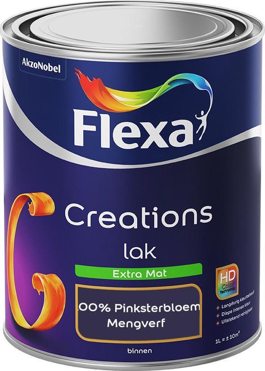 Flexa Creations - Lak Extra Mat - Mengkleur - 100% Pinksterbloem - 1 liter