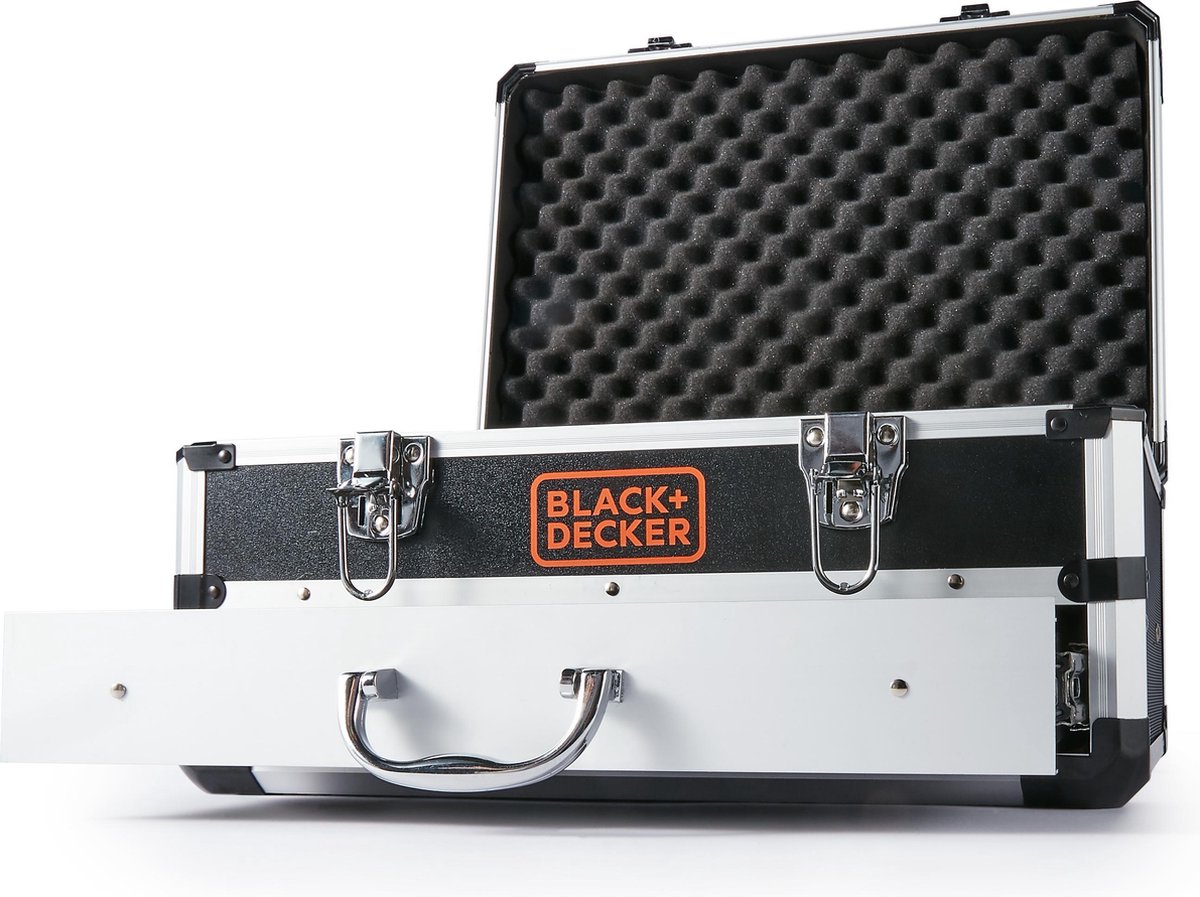 BLACK+DECKER KIT: 18V accu schroef-klopboormachine Flightcase met extra acc - BDC718AS2F-QW – foto 2