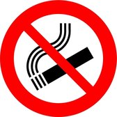 12x Sticker verboden te roken 8 cm Rookverbod
