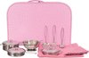 Egmont Toys Pannenset metaal in koffer roze. 3+