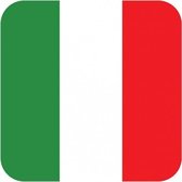 30x Bierviltjes Italiaanse vlag vierkant - Italie feestartikelen - Landen decoratie