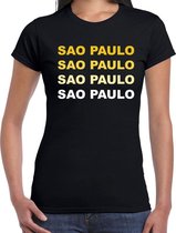 Sao Paulo / Braziliaans steden shirt zwart voor dames - Brazilie / wereldstad shirt / kleding S