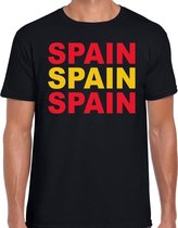 Spain / Spanje landen t-shirt zwart voor heren 2XL