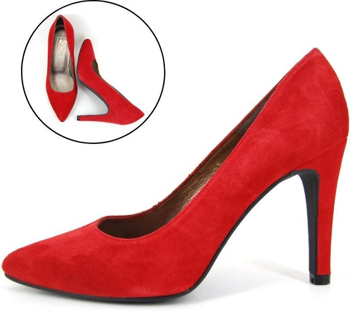 Pumps met 12cm hoge hak in rood lak | Silhouette | Rotterdam