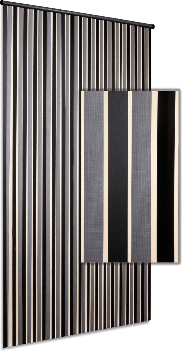 Vliegengordijn/deurgordijn Linten High Quality - zilver zwart 90x220cm |  bol.com