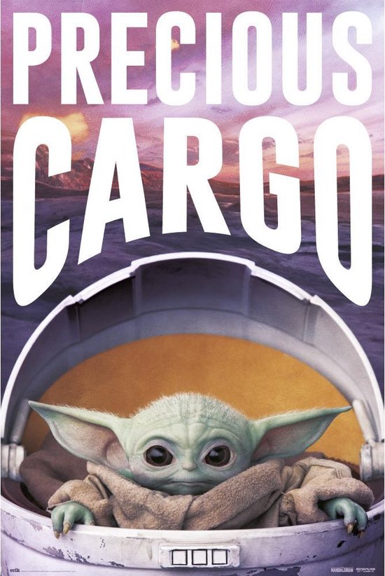 Mandalorian poster - Yoda - Precious Cargo - The Child - Star Wars - 61 x91.5 cm