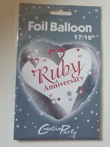 Folie ballon Ruby Anniversary