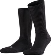 FALKE Walkie Ergo ademend hoge kwaliteit verwarmend thermo met elastiek warme dikke trekking hoog lang Merinowol Zwart Unisex sokken - Maat 35-36
